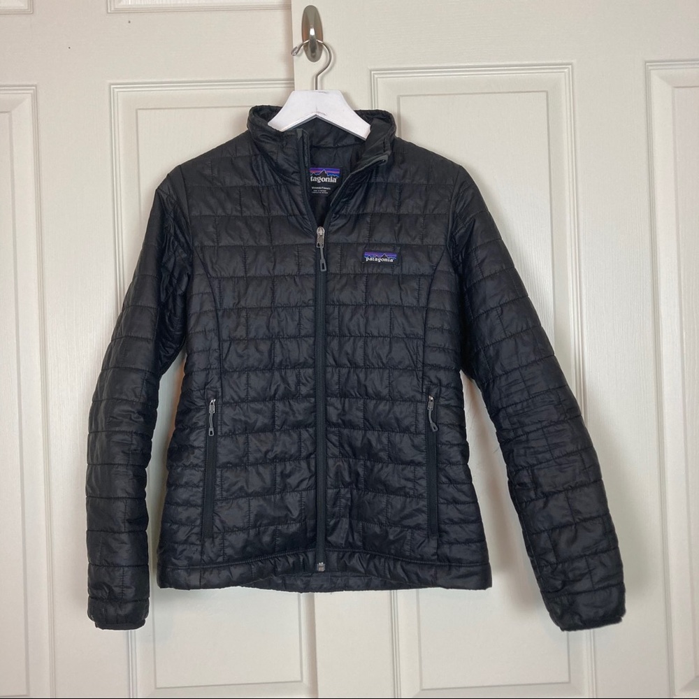 patagonia black nano puff jacket